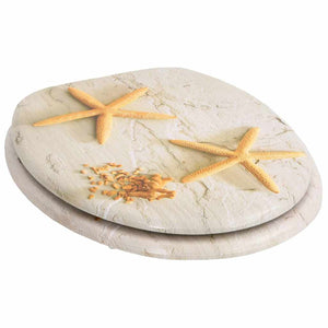vidaXL Toilet Seats with Lids 2 pcs. MDF Starfish