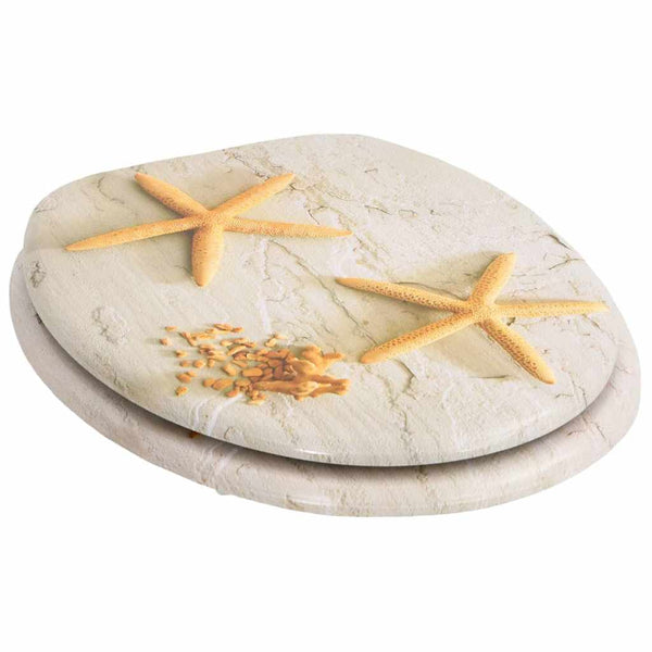 vidaXL Toilet Seats with Lids 2 pcs. MDF Starfish