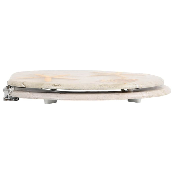 vidaXL Toilet Seats with Lids 2 pcs. MDF Starfish