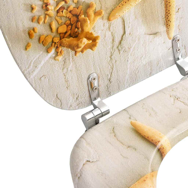 vidaXL Toilet Seats with Lids 2 pcs. MDF Starfish