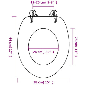 vidaXL Toilet Seats with Lids 2 pcs. MDF Starfish