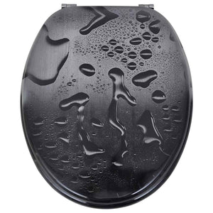 vidaXL Toilet Seats with Lids 2 pcs. MDF Water