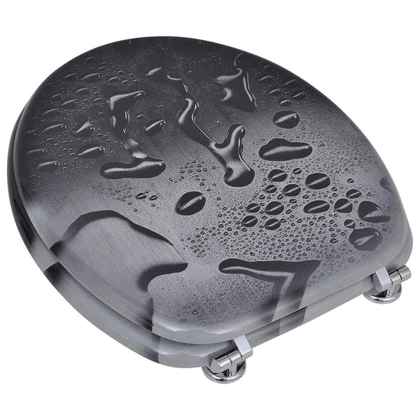 vidaXL Toilet Seats with Lids 2 pcs. MDF Water