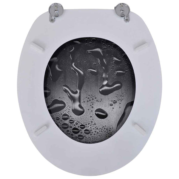 vidaXL Toilet Seats with Lids 2 pcs. MDF Water