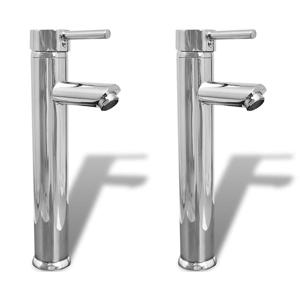 vidaXL Basin Mixer Tap 2 pcs. Chrome