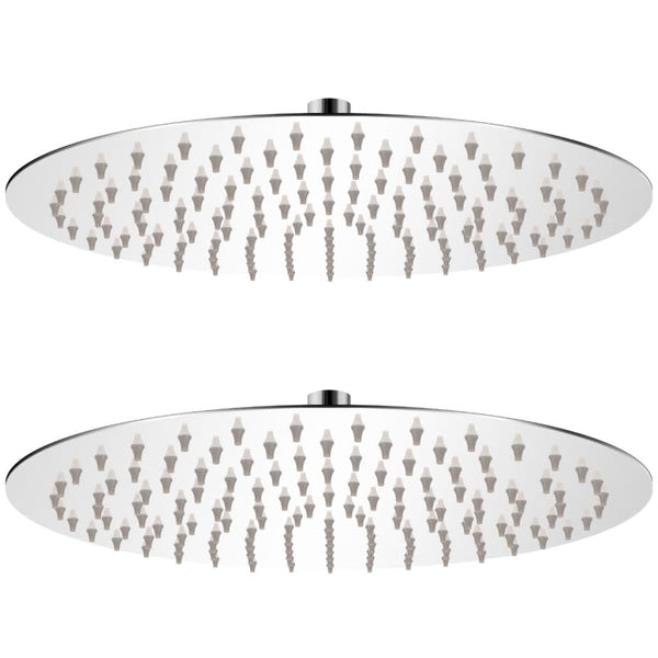 vidaXL Rain Shower Heads 2 pcs. Stainless Steel Ø 30 cm
