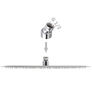 vidaXL Rain Shower Heads 2 pcs. Stainless Steel Ø 40 cm