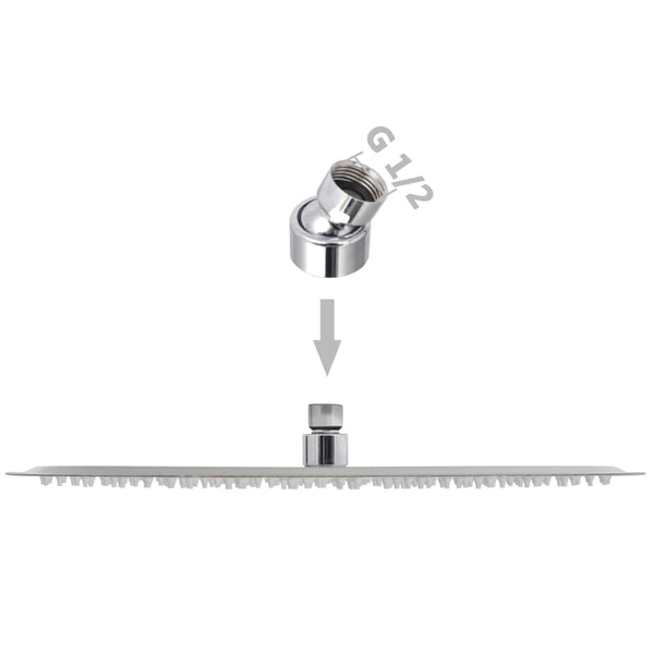 vidaXL Rain Shower Heads 2 pcs. Stainless Steel Ø 40 cm