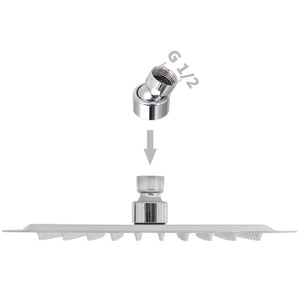 vidaXL Rain Shower Heads 2 pcs. Stainless Steel 20 x 20 cm