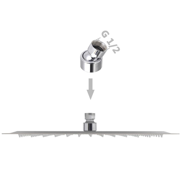 vidaXL Rain Shower Heads 2 pcs. Stainless Steel 30 x 30 cm