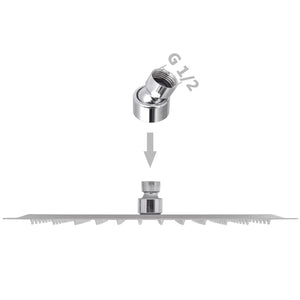 vidaXL Rain Shower Heads 2 pcs. Stainless Steel 20 x 30 cm