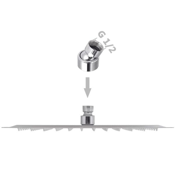 vidaXL Rain Shower Heads 2 pcs. Stainless Steel 20 x 30 cm