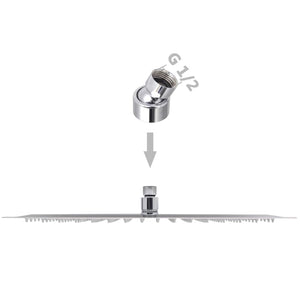 vidaXL Rain Shower Heads 2 pcs. Stainless Steel 30 x 40 cm
