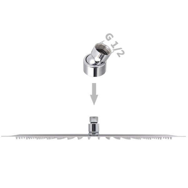 vidaXL Rain Shower Heads 2 pcs. Stainless Steel 30 x 40 cm