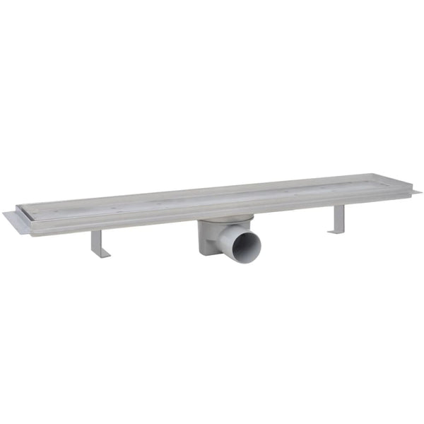 vidaXL Linear Shower Drains 2 pcs 630 x 140 mm Stainless Steel