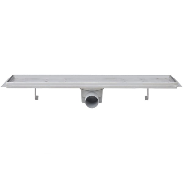 vidaXL Linear Shower Drains 2 pcs 630 x 140 mm Stainless Steel