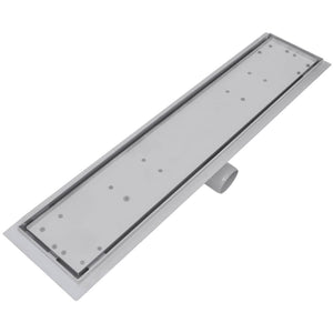 vidaXL Linear Shower Drains 2 pcs 630 x 140 mm Stainless Steel