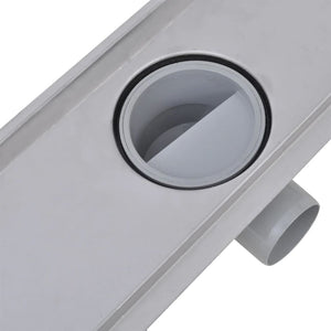 vidaXL Linear Shower Drains 2 pcs 630 x 140 mm Stainless Steel