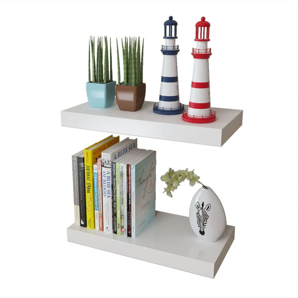 vidaXL Wall Shelves 4 pcs. White 40 cm