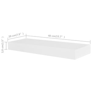 vidaXL Wall Shelves 4 pcs. White 40 cm