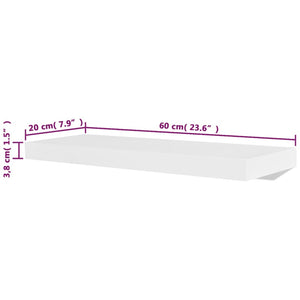 vidaXL Wall Shelves 4 pcs. White 60 cm