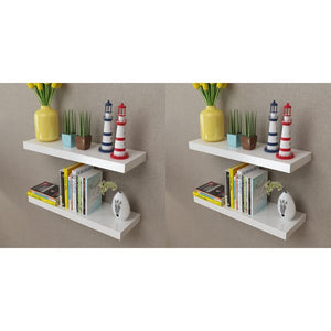 vidaXL Wall Shelves 4 pcs. White 60 cm