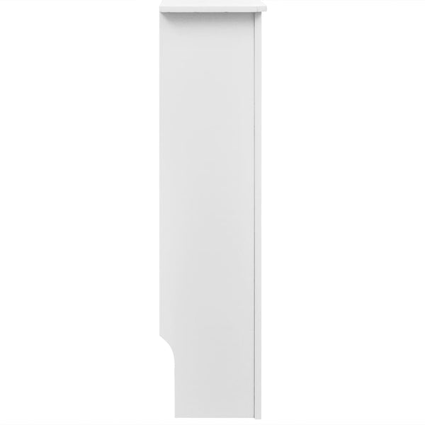 vidaXL Radiator Cover 2 pcs White Engineered Wood 112 cm