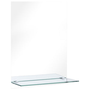 vidaXL Wall Mirror with Shelf 30x50 cm Tempered Glass