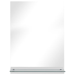 vidaXL Wall Mirror with Shelf 30x50 cm Tempered Glass