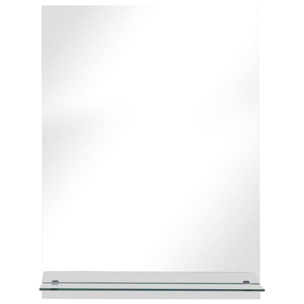 vidaXL Wall Mirror with Shelf 30x50 cm Tempered Glass