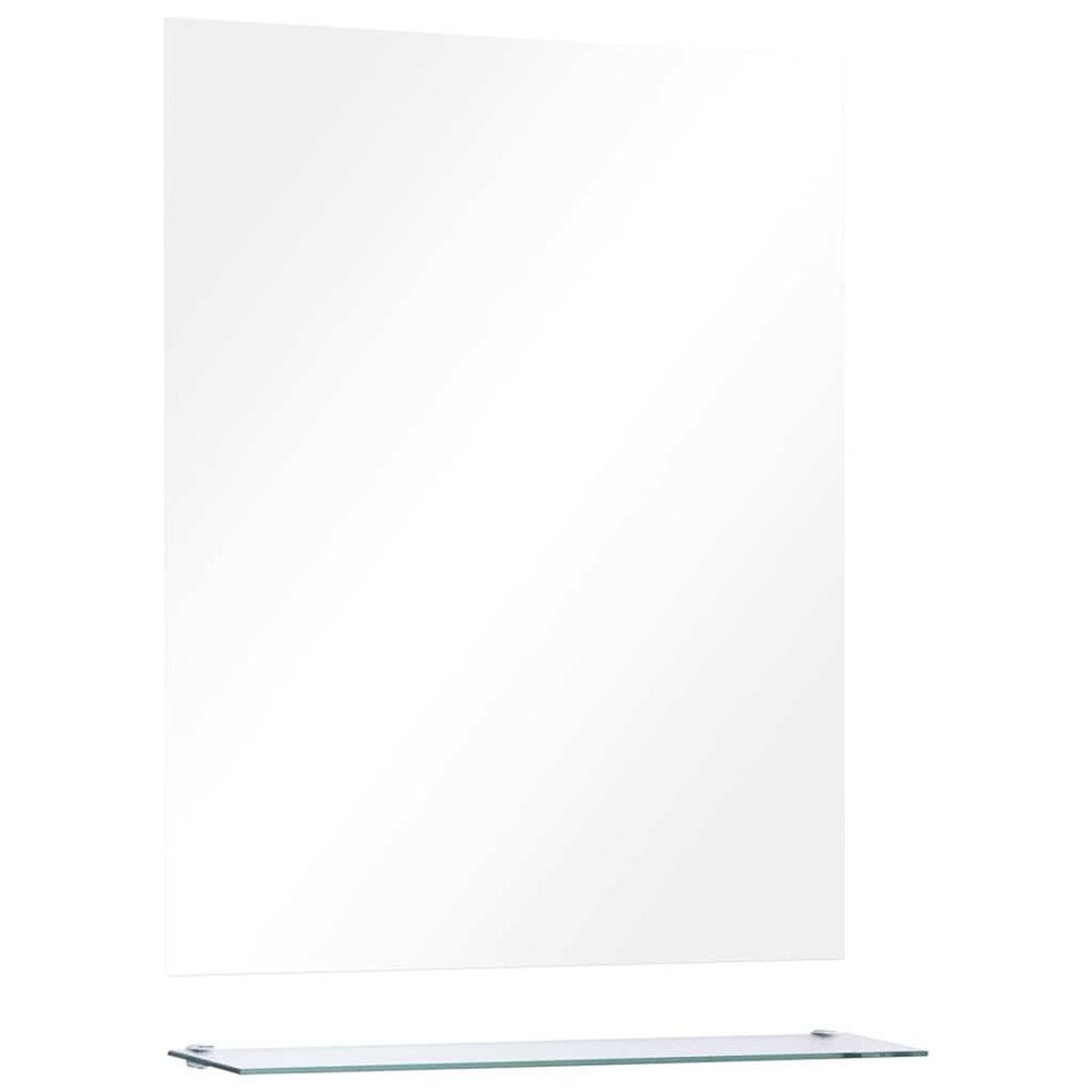 vidaXL Wall Mirror with Shelf 50x60 cm Tempered Glass