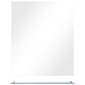 vidaXL Wall Mirror with Shelf 50x60 cm Tempered Glass