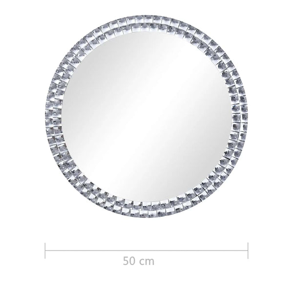 vidaXL Wall Mirror 50 cm Tempered Glass