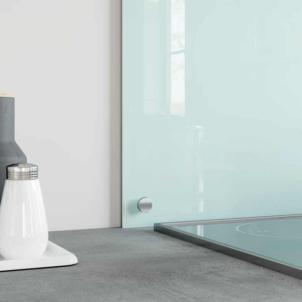 vidaXL Kitchen Splashback Milky White 70x40 cm Tempered Glass
