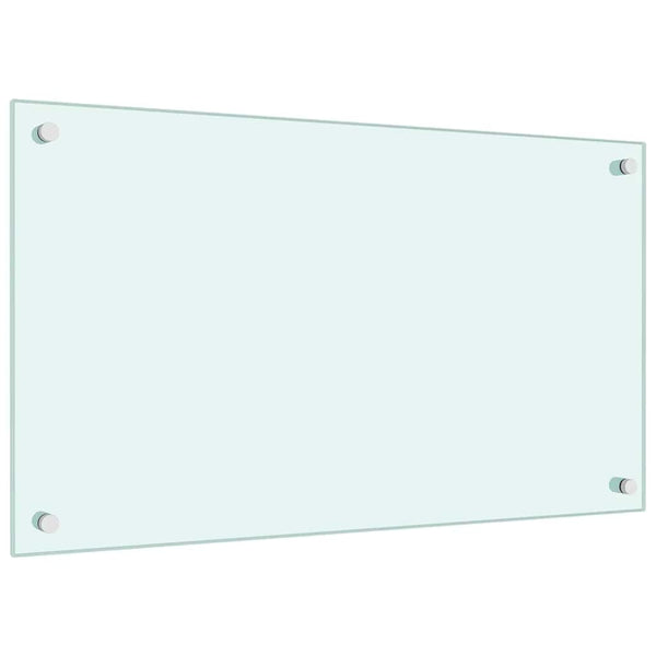 vidaXL Kitchen Splashback Milky White 70x40 cm Tempered Glass
