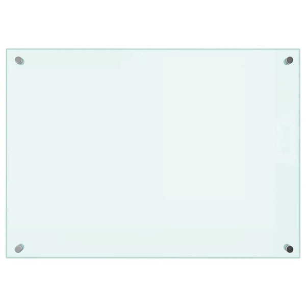 vidaXL Kitchen Splashback Milky White 70x50 cm Toughened Glass