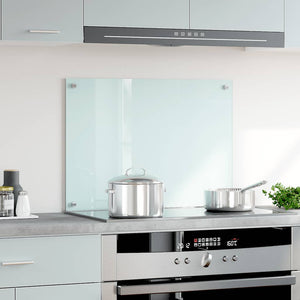 vidaXL Kitchen Splashback Milky White 70x50 cm Toughened Glass