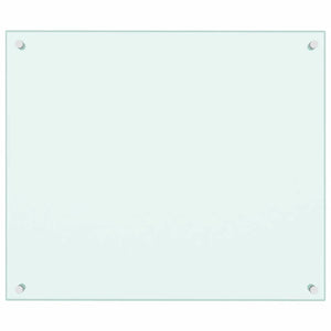 vidaXL Kitchen Splashback Milky White 70x60 cm Tempered Glass
