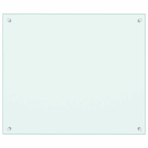 vidaXL Kitchen Splashback Milky White 70x60 cm Tempered Glass