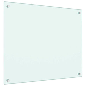 vidaXL Kitchen Splashback Milky White 70x60 cm Tempered Glass