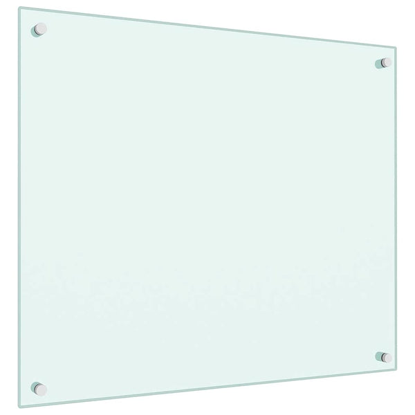 vidaXL Kitchen Splashback Milky White 70x60 cm Tempered Glass