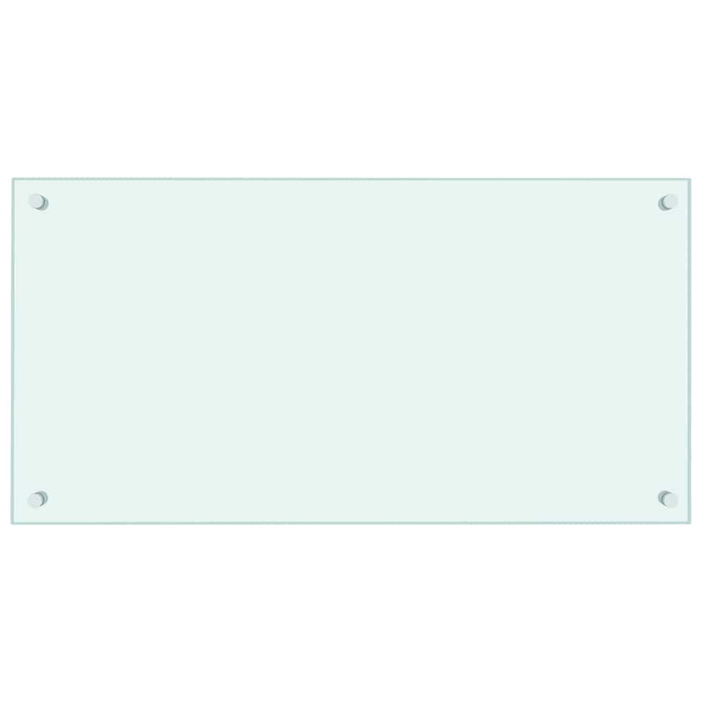 vidaXL Kitchen Splashback Milk White 80x40 cm Tempered Glass
