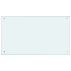 vidaXL Kitchen Splashback Milky White 90x50 cm Toughened Glass