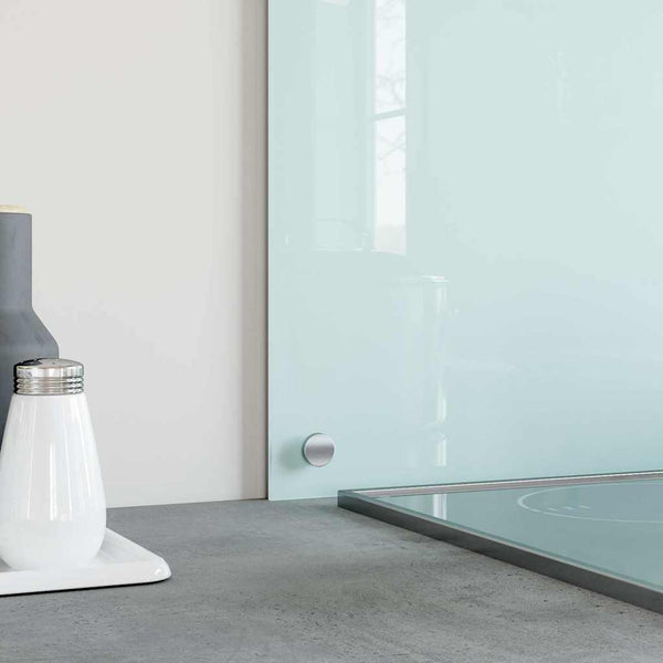 vidaXL Kitchen Splashback Milky White 90x50 cm Toughened Glass