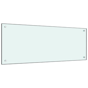 vidaXL Kitchen Splashback Milky White 100x40 cm Tempered Glass