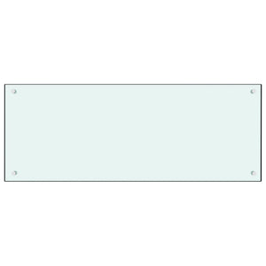 vidaXL Kitchen Splashback Milky White 100x40 cm Tempered Glass