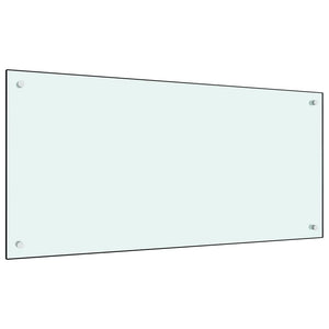 vidaXL Kitchen Splashback Milky White 100x50 cm Toughened Glass