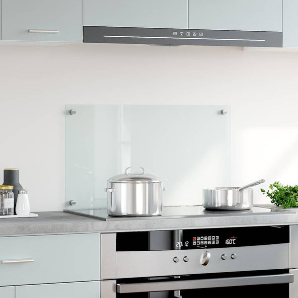 vidaXL Kitchen Splashback Transparent 70x40 cm Tempered Glass