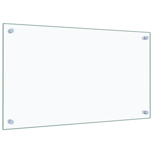 vidaXL Kitchen Splashback Transparent 70x40 cm Tempered Glass