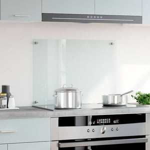 vidaXL Kitchen Splashback Transparent 70x50 cm Tempered Glass